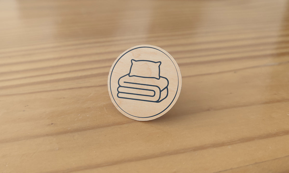 Autocollant Linge de lit 30 x 30 mm — Beelive Studio