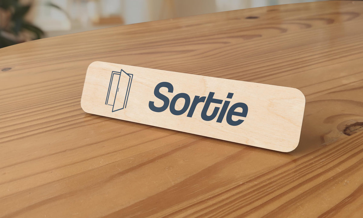Plaque Sortie 200 x 50 mm — Beelive Studio