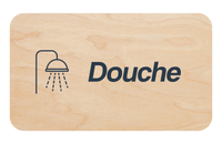 Plaque Douche 155 x 90 mm — Beelive Studio, visuel à plat
