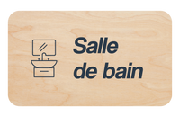 Plaque Salle de bain 155 x 90 mm — Beelive Studio, visuel à plat