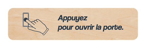 Plaque Appuyez pour ouvrir 120 x 30 mm — Beelive Studio