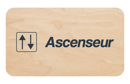 Plaque Ascenseur 155 x 90 mm — Beelive Studio