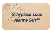Site placé sous alarme 24h/24