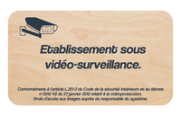 Etablissement sous vidéo-surveillance