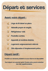 Départ & services