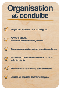 Organisation & conduite