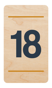 Plaque de porte n°18