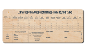 Tableau des tâches communes - 5 Chambres